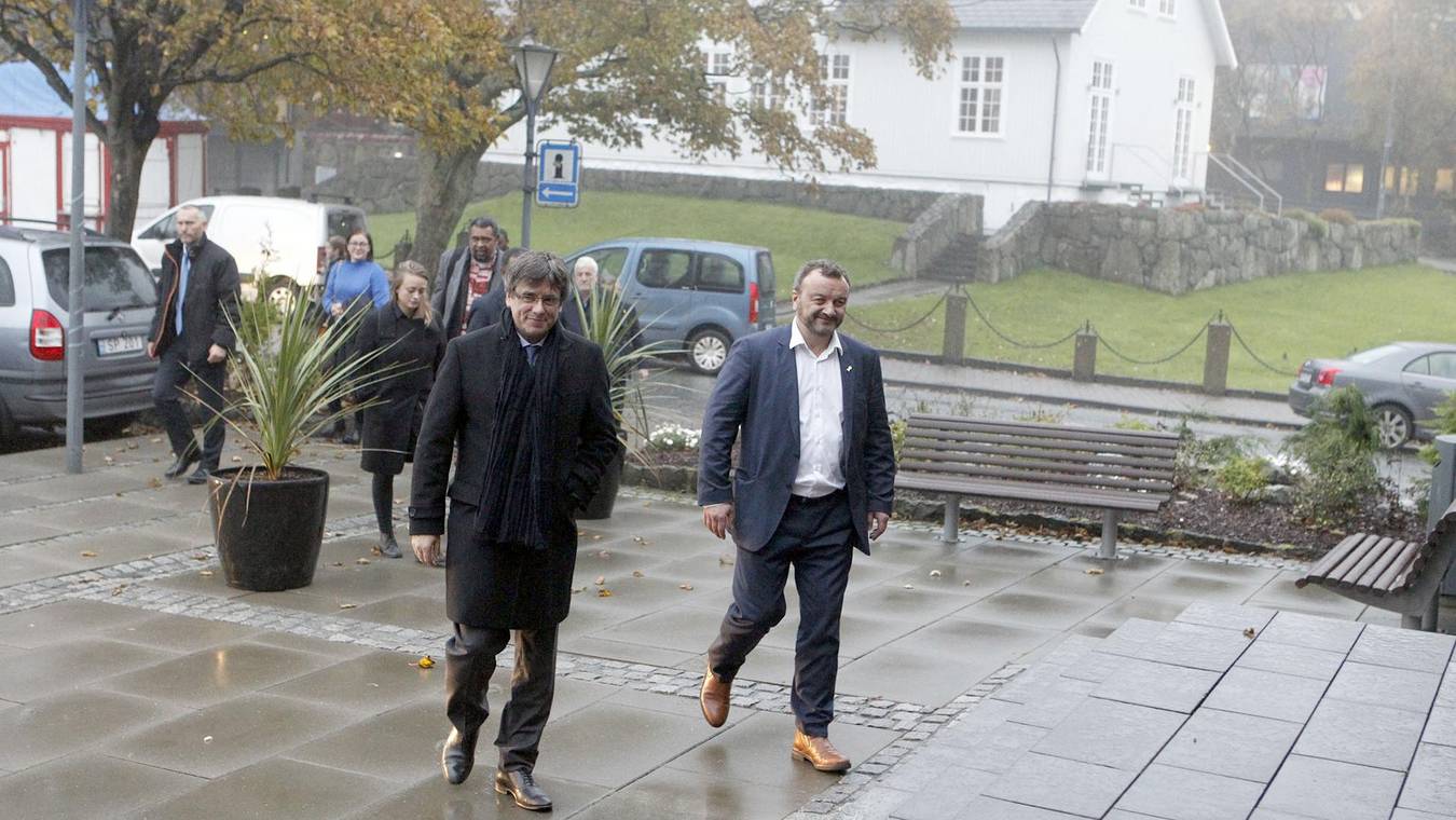 Puigdemont á vitjan í Føroyum í fjør. Mynd: Álvur Haraldsen