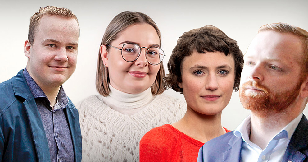 Frá vinstru: Beinir Johannesen, Hervør Pálsdóttir, Ingilín Strøm og Bjarni K. Petersen